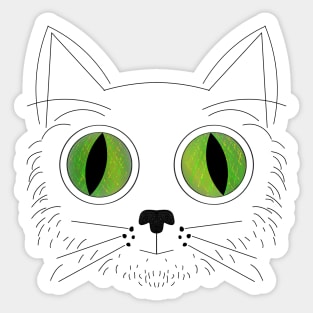 Big Eyed Cat V2 Sticker